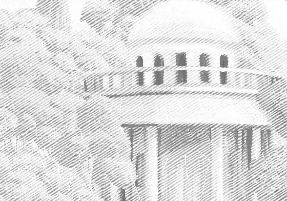 Арт-обои - пейзаж, с беседкой, парк, лес, 3д