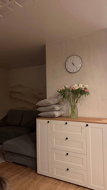 Арт-обои - наши работы, горы, бежевые горы, деревце, даль