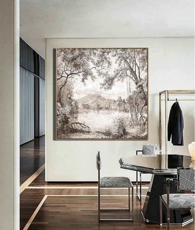 Фотообои и фрески в интерьере - в офис, в кабинет, маленькие, деревья, природа, черно-белые