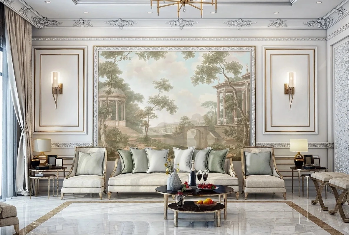 Фотообои в интерьере - пейзаж, на стену пейзаж, зеленый пейзаж, зеленые обои пейзаж, обои пейзажи качество, обои пейзажи природа