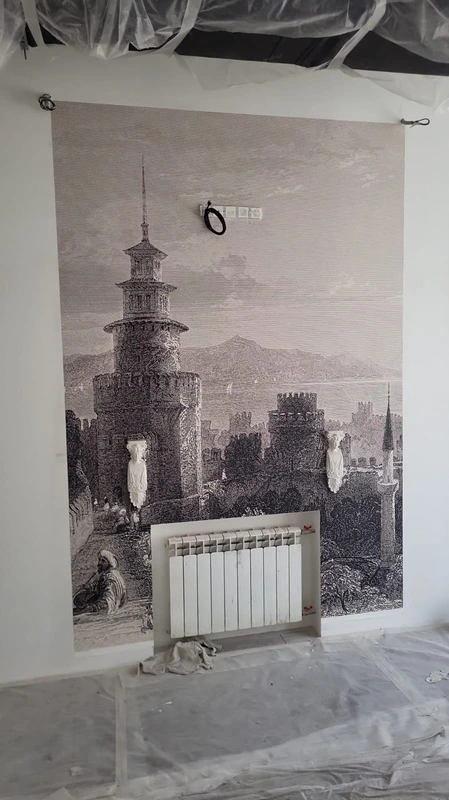 Фотообои и фрески в интерьере - наши работы, турецкий город, в графике