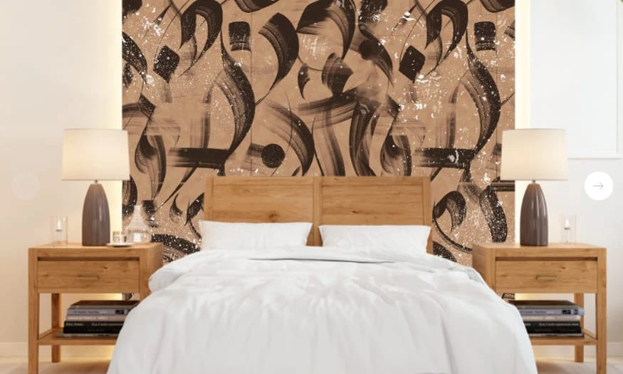 Фотообои в интерьере - абстракция, абстрактные, абстракция на стену, темная, черно-коричневая, коричневая