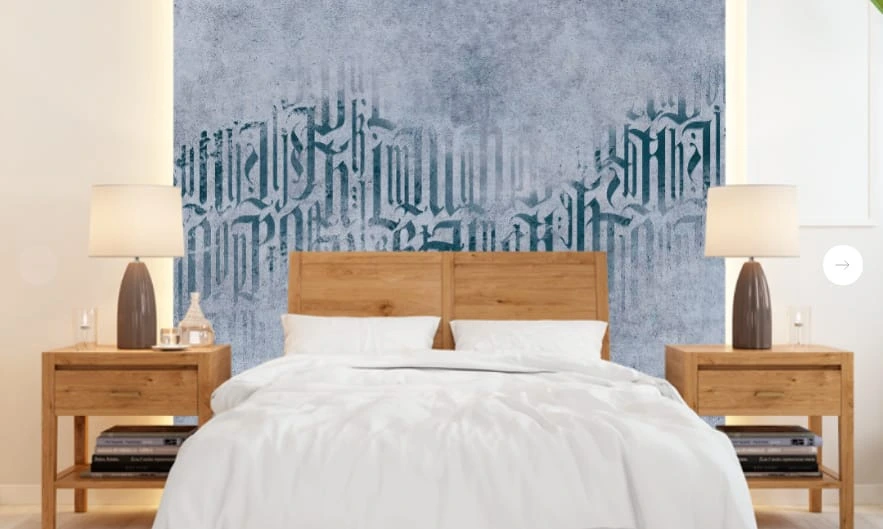 Фотообои в интерьере - абстракция, абстрактные, абстракция на стену, серо-синяя, синяя, голубая