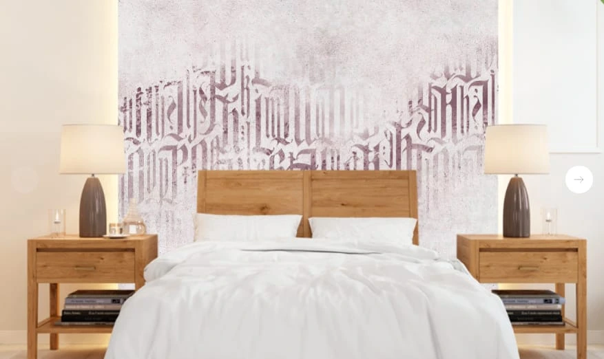 Фотообои в интерьере - абстракция, абстрактные, абстракция на стену, сиреневая, серо-сиреневая