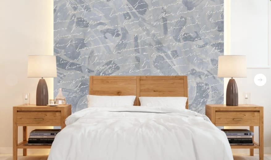 Фотообои и фрески в интерьере - абстракция, абстрактные, абстракция на стену, серо-голубая, с текстом, текст, слова