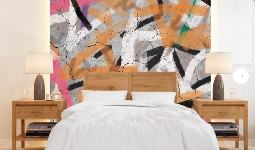 Фотообои и фрески в интерьере - абстракция, абстрактные, абстракция на стену, серая, розовая, желтая, белая