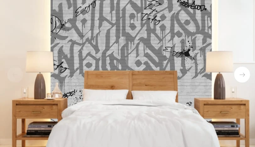 Фотообои и фрески в интерьере - абстракция, абстрактные, абстракция на стену, серая, черная графика, текст, лофт