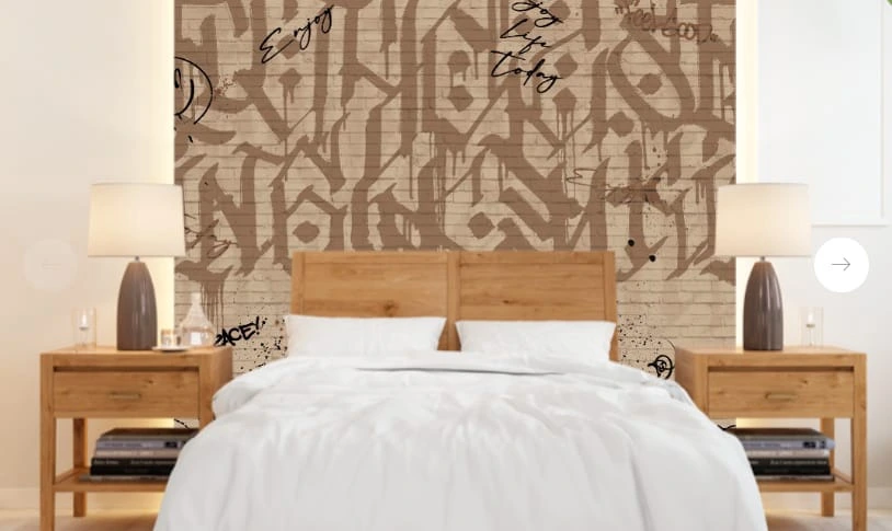 Фотообои в интерьере - абстракция, абстрактные, абстракция на стену, бежевая, бежевые, коричневая, лофт, текст