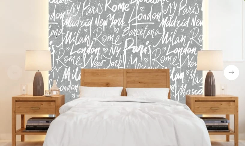 Фотообои и фрески в интерьере - абстракция, абстрактная, абстракция на стену, бело-серая, серая, белая, белая графика, лофт, текст, письмо