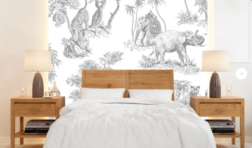 Фотообои и фрески в интерьере - графика, итальянские животные, черные обои животные, большие обои животные, лучшие обои животных, черно-белые, на белом фоне