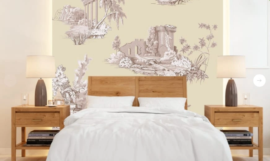 Фотообои в интерьере - графика, нежная, античные, древних храмов, изображения древних фресок, бежевые