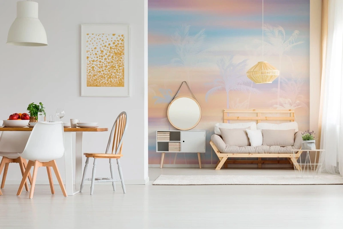 Фотообои в интерьере - пейзаж, морской, релакс, море, небо, яркие