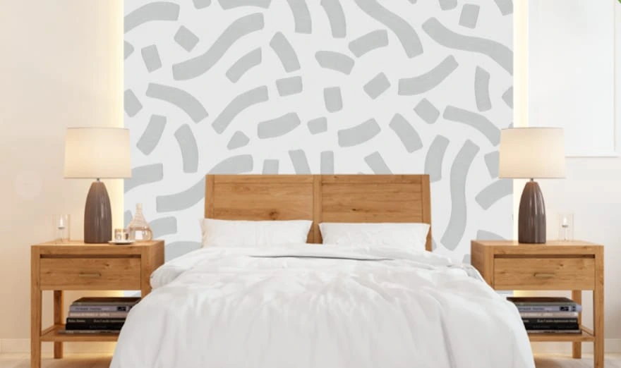 Фотообои в интерьере - графика, серая, линии, темно серые