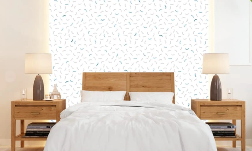 Фотообои в интерьере - графика, белые, перья, серые, на белом фоне