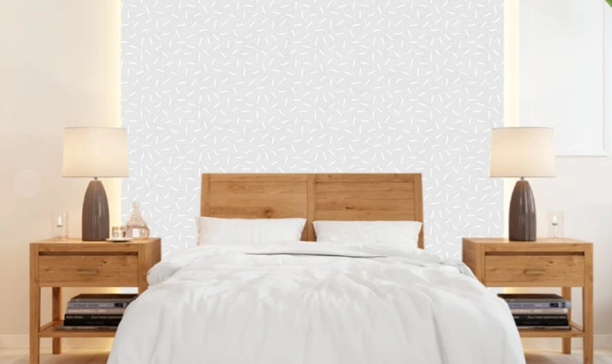 Фотообои и фрески в интерьере - графика, геометрия, светло серая, с белым