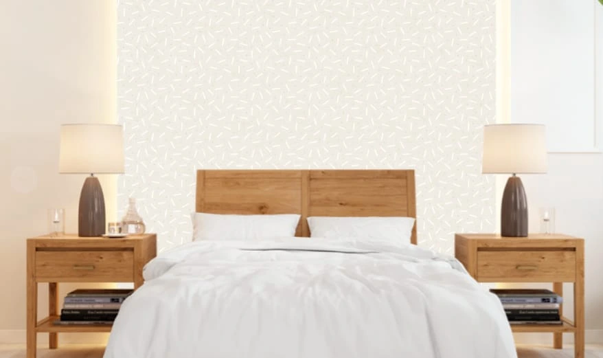 Фотообои и фрески в интерьере - графика, геометрия, бежевые, с белым