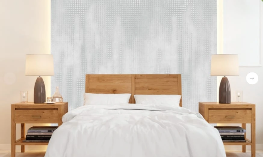 Фотообои в интерьере - графика, геометрия, cерая, светлая, кружочки