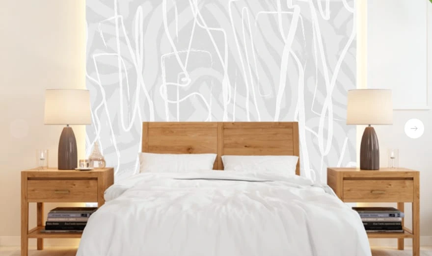 Фотообои и фрески в интерьере - графика, абстракция, серая, белая