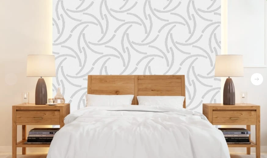 Фотообои в интерьере - графика, узоры, серая