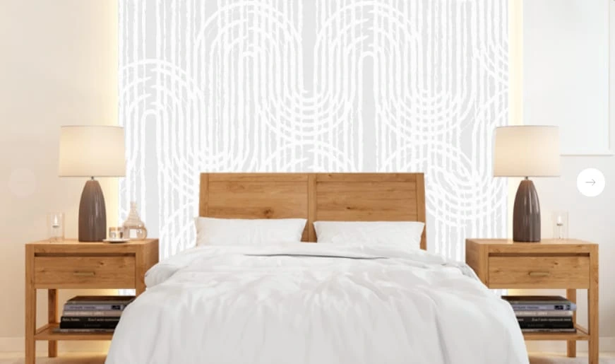 Фотообои и фрески в интерьере - графика, геометрия, светло серая, вертикальные, узор