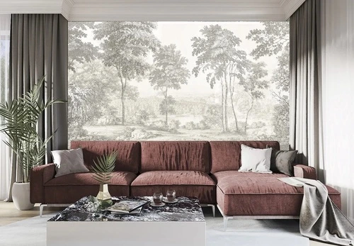 пейзаж, бежевые, бежевая, лес, красивый пейзаж, пейзаж качество, обои светло бежевые, обои под бежевую, туманный лес, лес в тумане, новинки