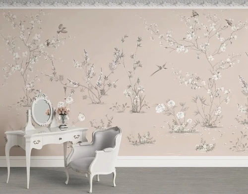 шинуазри, обои шинуазри, обои в стиле шинуазри, обои шинуазри с птицами