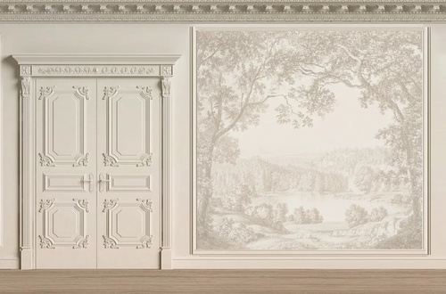 пейзаж, лес, бежевые, серый лес, на стену пейзаж, бежевый лес, деревья, пейзаж обои, обои пейзажи качество, красивый пейзаж на обои, в коридор, в прихожую