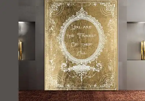 золотые, на часть стены, в салон, поталь, лучшие