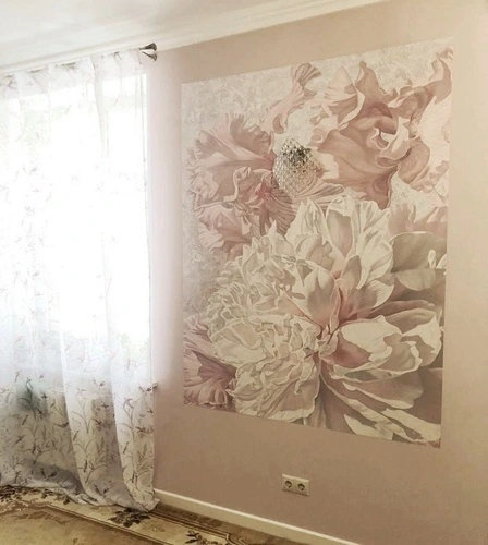 наши работы, пионы светлые, сиреневые, белые цветы, крупные