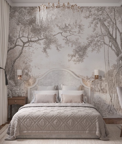 графика, парк, лес, деревья