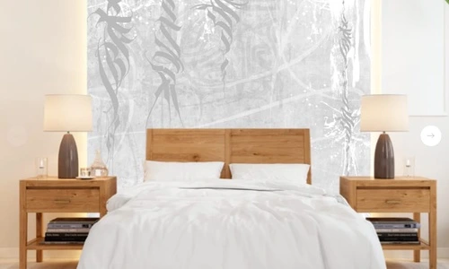 абстракция, абстрактные, абстракция на стену, бело-серая, светлая, иероглифы