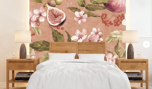 цветы, с фруктами, ягоды фрукты обои, инжир, бежевая, розовая