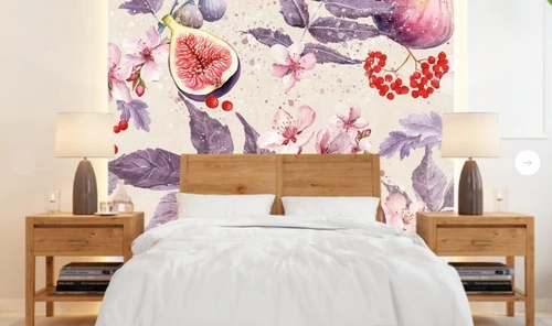 цветы, с фруктами, ягоды фрукты обои, инжир, розовая, сиреневая