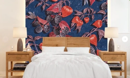 цветы, с фруктами, ягоды фрукты обои, физалис, синий, красная