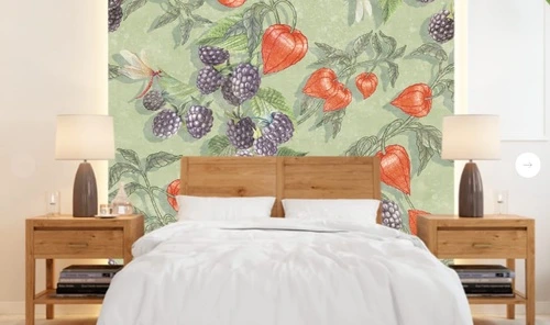 цветы, с фруктами, ягоды фрукты обои, физалис, красные, зеленая, салатовая