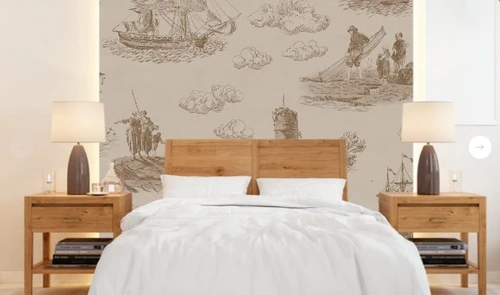 графика, бежевые, нежная, корабль, серо-бежевая