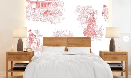 графика, японские, стильные, нежная, розовая, на белом фоне