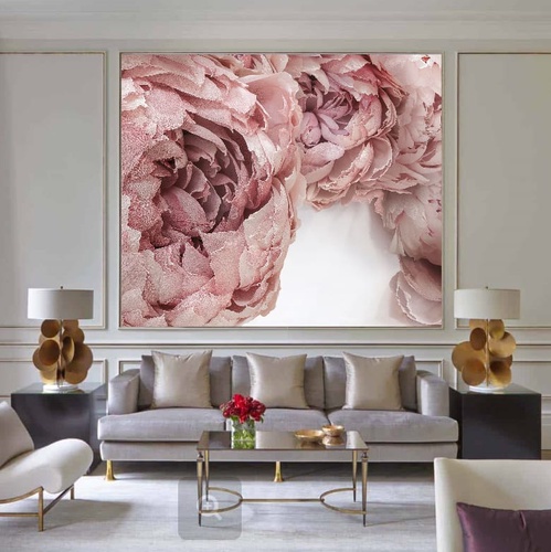 цветы, пионы, розовая, картины