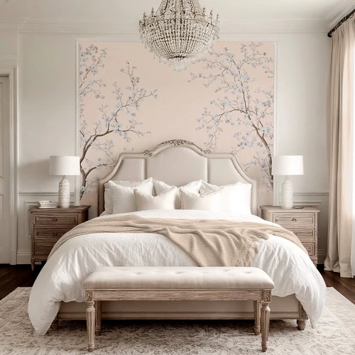 новинки, в спальню, над кроватью, ветки, яблоня, персиковая, розовая, красивые, хорошего качества, нежная