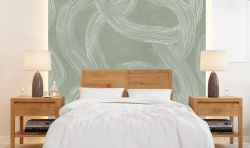 графика, серо-зеленая, линии, белые