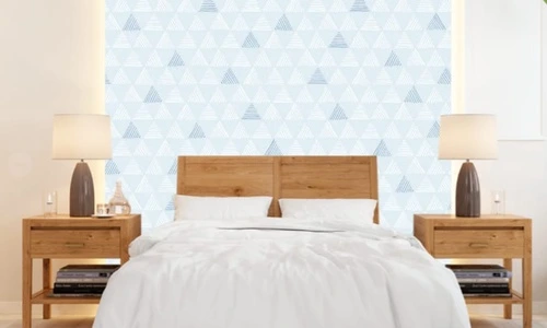 графика, геометрия, треугольники, голубая