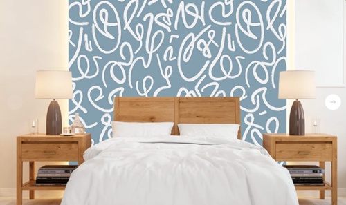 графика, абстракция, синий, белые