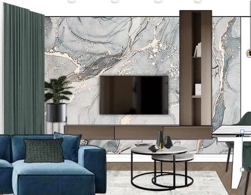 флюиды, светло голубая, в гостиную