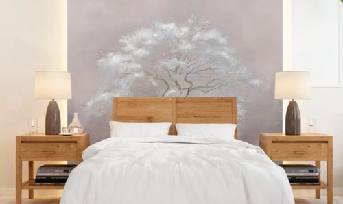 современные, дерево, белое, на бежевом фоне