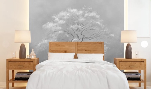 современные, дерево, на сером фоне, белое