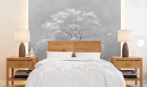 современные, дерево, на сером фоне, белое