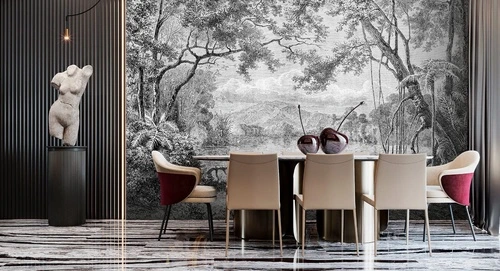 новинки, графика, современные, гравюра, лес, ветки, деревья, черные, пейзаж графический